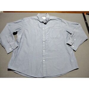 Oxford Men's Luxury Collection Shirt 2XL Blue Classic Preppy Work College
